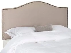 CONNIE TAUPE HEADBOARD BRASS NAIL HEAD (KING) - Safavieh MCR4019A