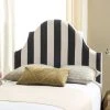 HALLMAR BLACK & WHITE STRIPE HEADBOARD (TWIN) - Safavieh MCR4026K 1 HALLMAR BLACK & WHITE STRIPE HEADBOARD (TWIN) - Safavieh MCR4026K -Safavieh Homeware 187 mcr4026k 1