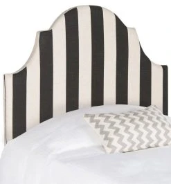 HALLMAR BLACK & WHITE STRIPE HEADBOARD (TWIN) - Safavieh MCR4026K -Safavieh Homeware 187 mcr4026k 2