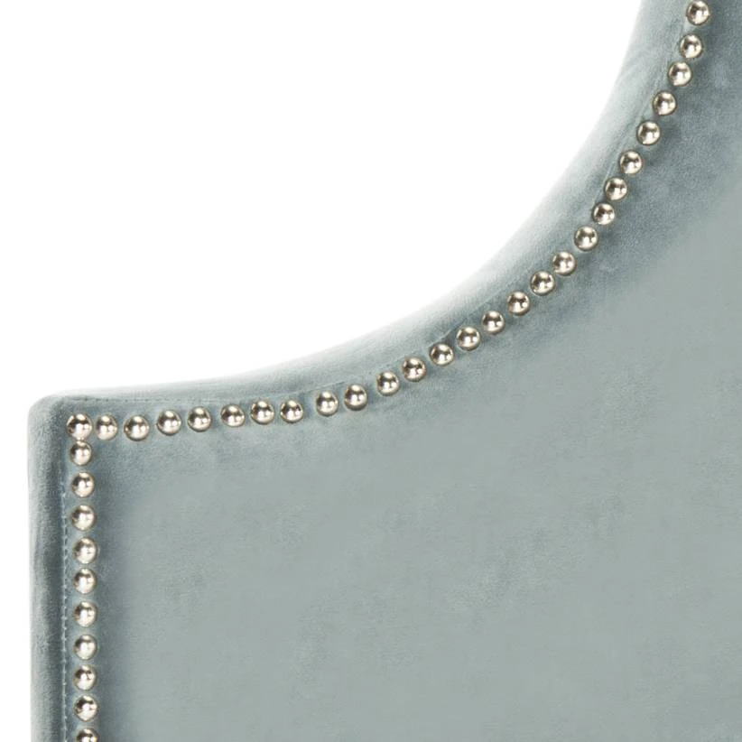 HALLMAR WEDGEWOOD BLUE ARCHED HEADBOARD SILVER NAIL HEAD (KING) - Safavieh MCR4027E 4 HALLMAR WEDGEWOOD BLUE ARCHED HEADBOARD SILVER NAIL HEAD (KING) - Safavieh MCR4027E - Image 2