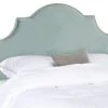 HALLMAR WEDGEWOOD BLUE ARCHED HEADBOARD SILVER NAIL HEAD (KING) - Safavieh MCR4027E