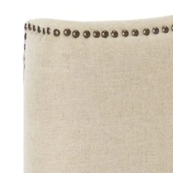 JENEVE HEMP WINGED HEADBOARD BRASS NAIL HEAD (TWIN) - Safavieh MCR4030A