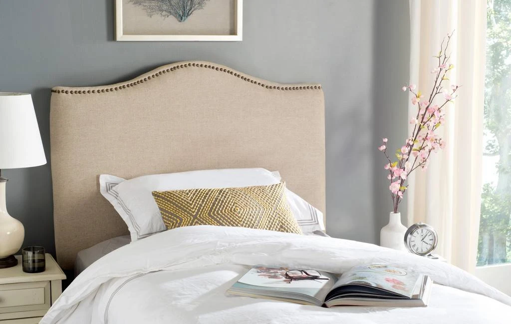 JENEVE HEMP WINGED HEADBOARD BRASS NAIL HEAD (TWIN) - Safavieh MCR4030A 5 JENEVE HEMP WINGED HEADBOARD BRASS NAIL HEAD (TWIN) - Safavieh MCR4030A - Image 3