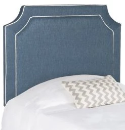 DANE DENIM BLUE & WHITE PIPING HEADBOARD (TWIN) - Safavieh MCR4032C -Safavieh Homeware 187 mcr4032c 2