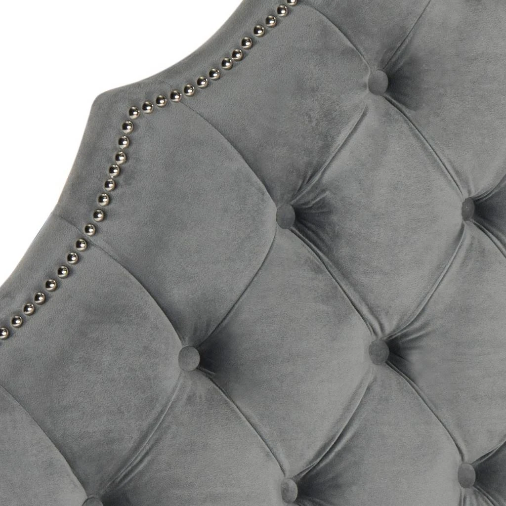 AREBELLE PEWTER VELVET TUFTED HEADBOARD SILVER NAIL HEAD (TWIN) - Safavieh MCR4034G-T 5 AREBELLE PEWTER VELVET TUFTED HEADBOARD SILVER NAIL HEAD (TWIN) - Safavieh MCR4034G-T - Image 3