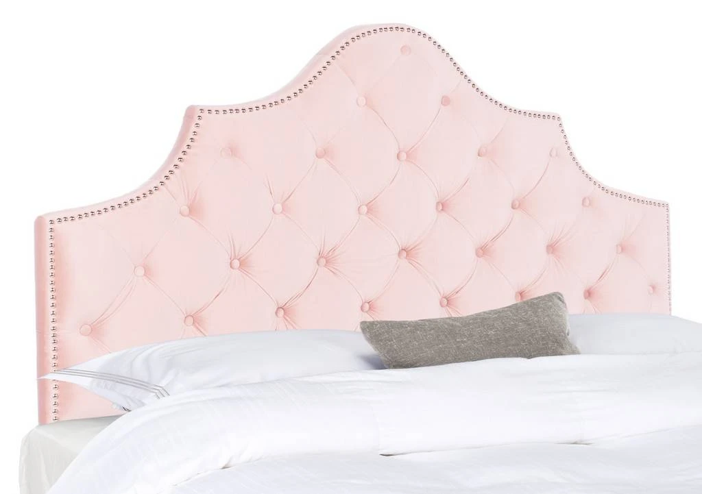 AREBELLE VELVET TUFTED HEADBOARD SILVER NAIL HEADS (QUEEN) - Safavieh MCR4036K-Q 4 AREBELLE VELVET TUFTED HEADBOARD SILVER NAIL HEADS (QUEEN) - Safavieh MCR4036K-Q - Image 2