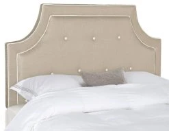 TALLULAH LIGHT OYSTER ARCHED TUFTED HEADBOARD (KING) - Safavieh MCR4045B-K -Safavieh Homeware 187 mcr4045b k 3