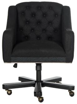 Salazar Office Chair In Black/Taupe - Safavieh MCR4210A -Safavieh Homeware 187 mcr4210a front