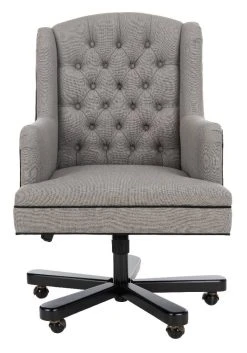 Nichols Office Chair In Granite/Black - Safavieh MCR4211A -Safavieh Homeware 187 mcr4211a front