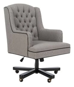 Nichols Office Chair In Granite/Black - Safavieh MCR4211A -Safavieh Homeware 187 mcr4211a side