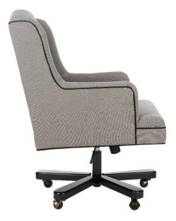 Nichols Office Chair In Granite/Black - Safavieh MCR4211A -Safavieh Homeware 187 mcr4211a side2