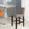 Thompson 23.9" Leather Counter Stool W/ Silver Nailheads In Clay/Espresso - Safavieh MCR4511E -Safavieh Homeware 187 mcr4511e room