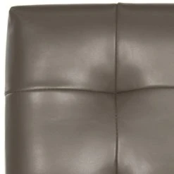 Thompson 23.9" Leather Counter Stool W/ Silver Nailheads In Clay/Espresso - Safavieh MCR4511E -Safavieh Homeware 187 mcr4511e swatch