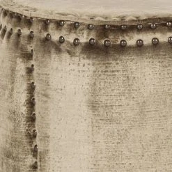 PAULA OTTOMAN BRASS NAIL HEADS - Safavieh MCR4596A -Safavieh Homeware 187 mcr4596a 3