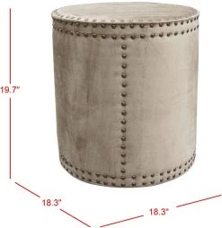 PAULA OTTOMAN BRASS NAIL HEADS - Safavieh MCR4596A -Safavieh Homeware 187 mcr4596a 4