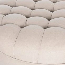 CLARA TUFTED ROUND OTTOMAN - Safavieh MCR4601A 13 CLARA TUFTED ROUND OTTOMAN - Safavieh MCR4601A -Safavieh Homeware 187 mcr4601a 4