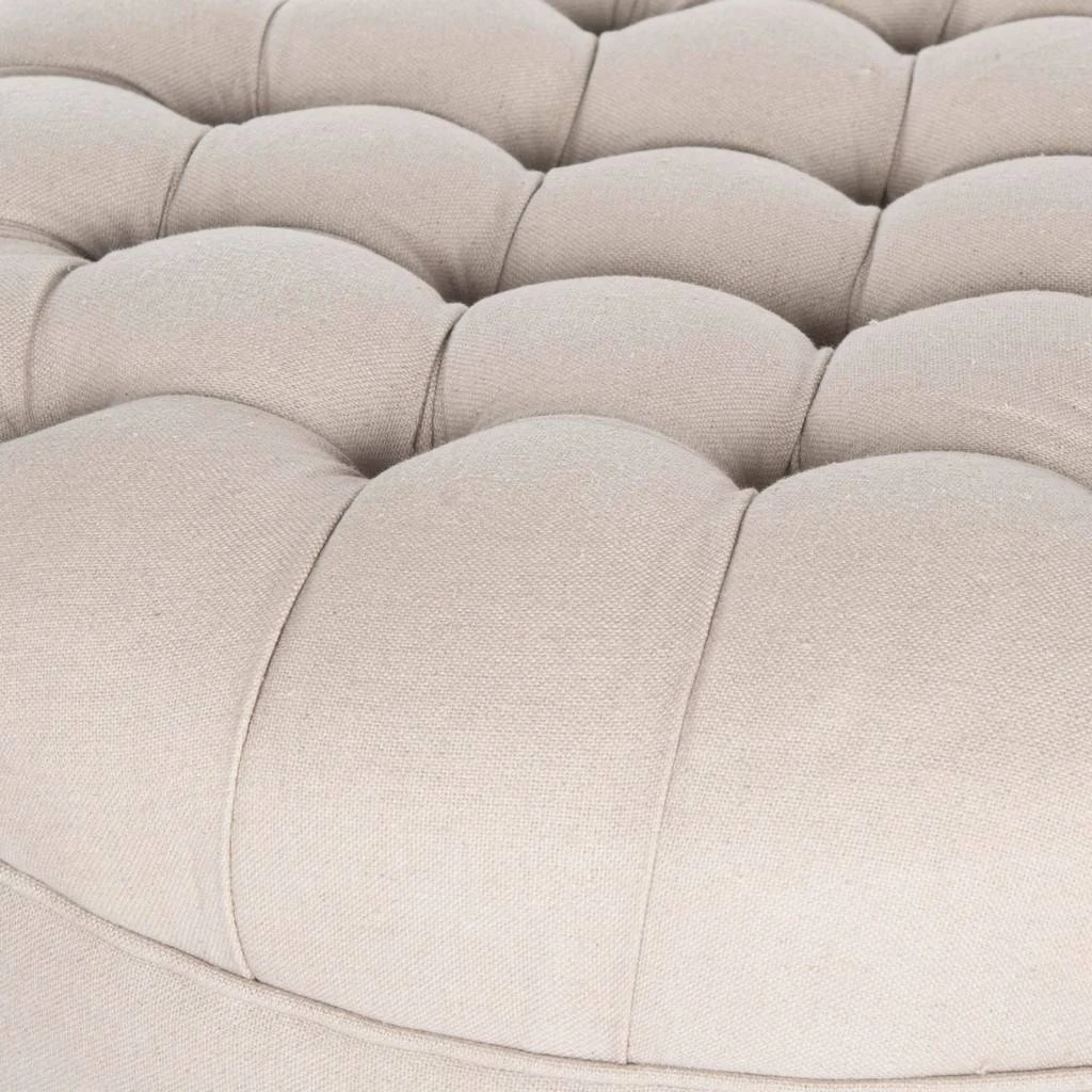 CLARA TUFTED ROUND OTTOMAN - Safavieh MCR4601A 7 CLARA TUFTED ROUND OTTOMAN - Safavieh MCR4601A - Image 5