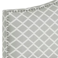 CONNIE GREY/WHITE HEADBOARD SILVER NAIL HEAD (FULL) - Safavieh MCR4619G -Safavieh Homeware 187 mcr4619g 1