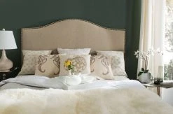 CONNIE HEMP HEADBOARD BRASS NAIL HEAD (QUEEN) - Safavieh MCR4620N