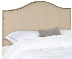 CONNIE HEMP HEADBOARD BRASS NAIL HEAD (QUEEN) - Safavieh MCR4620N -Safavieh Homeware 187 mcr4620n 2