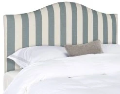 CONNIE GREY/WHITE STRIPE HEADBOARD (QUEEN) - Safavieh MCR4620W -Safavieh Homeware 187 mcr4620w 2