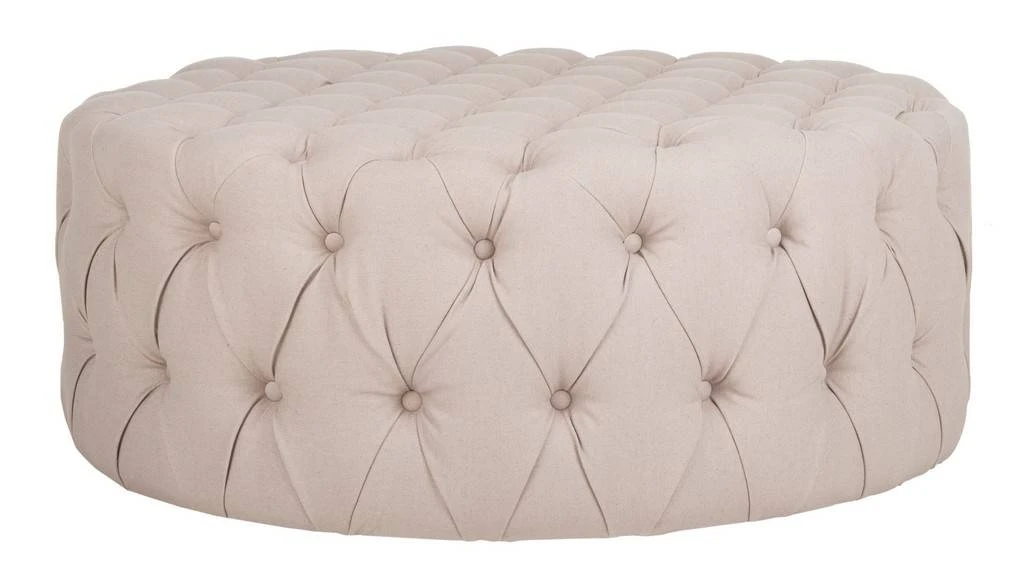 CHARLENE TUFTED COCKTAIL OTTOMAN - Safavieh MCR4638A 4 CHARLENE TUFTED COCKTAIL OTTOMAN - Safavieh MCR4638A - Image 2
