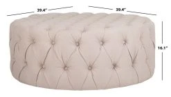 CHARLENE TUFTED COCKTAIL OTTOMAN - Safavieh MCR4638A 14 CHARLENE TUFTED COCKTAIL OTTOMAN - Safavieh MCR4638A -Safavieh Homeware 187 mcr4638a 4