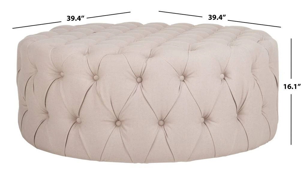 CHARLENE TUFTED COCKTAIL OTTOMAN - Safavieh MCR4638A 7 CHARLENE TUFTED COCKTAIL OTTOMAN - Safavieh MCR4638A - Image 5