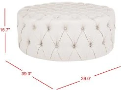 CHARLENE TUFTED COCKTAIL OTTOMAN - Safavieh MCR4638A 15 CHARLENE TUFTED COCKTAIL OTTOMAN - Safavieh MCR4638A -Safavieh Homeware 187 mcr4638a 5