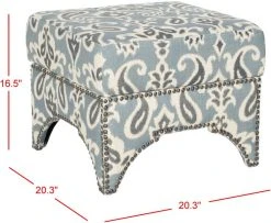 DECLAN OTTOMAN BRASS NAIL HEADS - Safavieh MCR4639E -Safavieh Homeware 187 mcr4639e 4