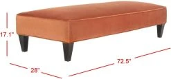 HARLOW LOUNGING BENCH - Safavieh MCR4669A -Safavieh Homeware 187 mcr4669a 4