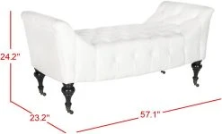 GEORGETTE TUFTED BENCH - Safavieh MCR4672A -Safavieh Homeware 187 mcr4672a 5