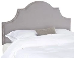 HALLMAR ARCTIC GREY ARCHED HEADBOARD SILVER NAIL HEAD (QUEEN) - Safavieh MCR4680C 9 HALLMAR ARCTIC GREY ARCHED HEADBOARD SILVER NAIL HEAD (QUEEN) - Safavieh MCR4680C -Safavieh Homeware 187 mcr4680c 3