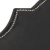 HALLMAR BLACK VELVET HEADBOARD SILVER NAIL HEAD (QUEEN) - Safavieh MCR4680J 1 HALLMAR BLACK VELVET HEADBOARD SILVER NAIL HEAD (QUEEN) - Safavieh MCR4680J -Safavieh Homeware 187 mcr4680j 1