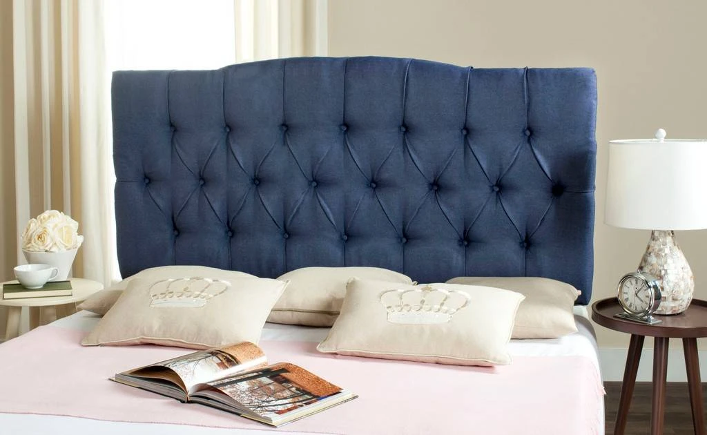 AXEL NAVY LINEN TUFTED HEADBOARD (QUEEN) - Safavieh MCR4682F-Q 4 AXEL NAVY LINEN TUFTED HEADBOARD (QUEEN) - Safavieh MCR4682F-Q - Image 2