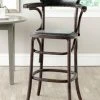 Kenny Bar Stool - Brass Nail Heads In Antique Black/Dark Umber - Safavieh MCR4687A -Safavieh Homeware 187 mcr4687a room
