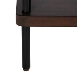 Bruno Industrial TV Stand In Walnut/Black - Safavieh MED5001A -Safavieh Homeware 187 med5001a leg
