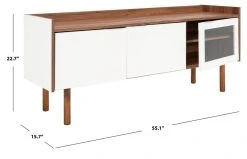 SAFIYA 2 SHELF MEDIA STAND - Safavieh MED9602A -Safavieh Homeware 187 med9602a 9