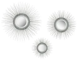 SUNBURST TRIPTYCH MIRROR SET OF 3 - Safavieh MIR4038B -Safavieh Homeware 187 mir4038b 3