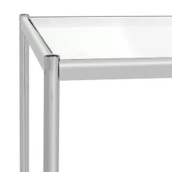 Zola Glass Coffee Table In Chrome - Safavieh MMT6000A -Safavieh Homeware 187 mmt6000a detail