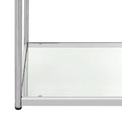 Zola Glass Coffee Table In Chrome - Safavieh MMT6000A -Safavieh Homeware 187 mmt6000a leg