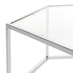 Eliana Glass Coffee Table In Chrome - Safavieh MMT6003A 11 Eliana Glass Coffee Table In Chrome - Safavieh MMT6003A -Safavieh Homeware 187 mmt6003a detail