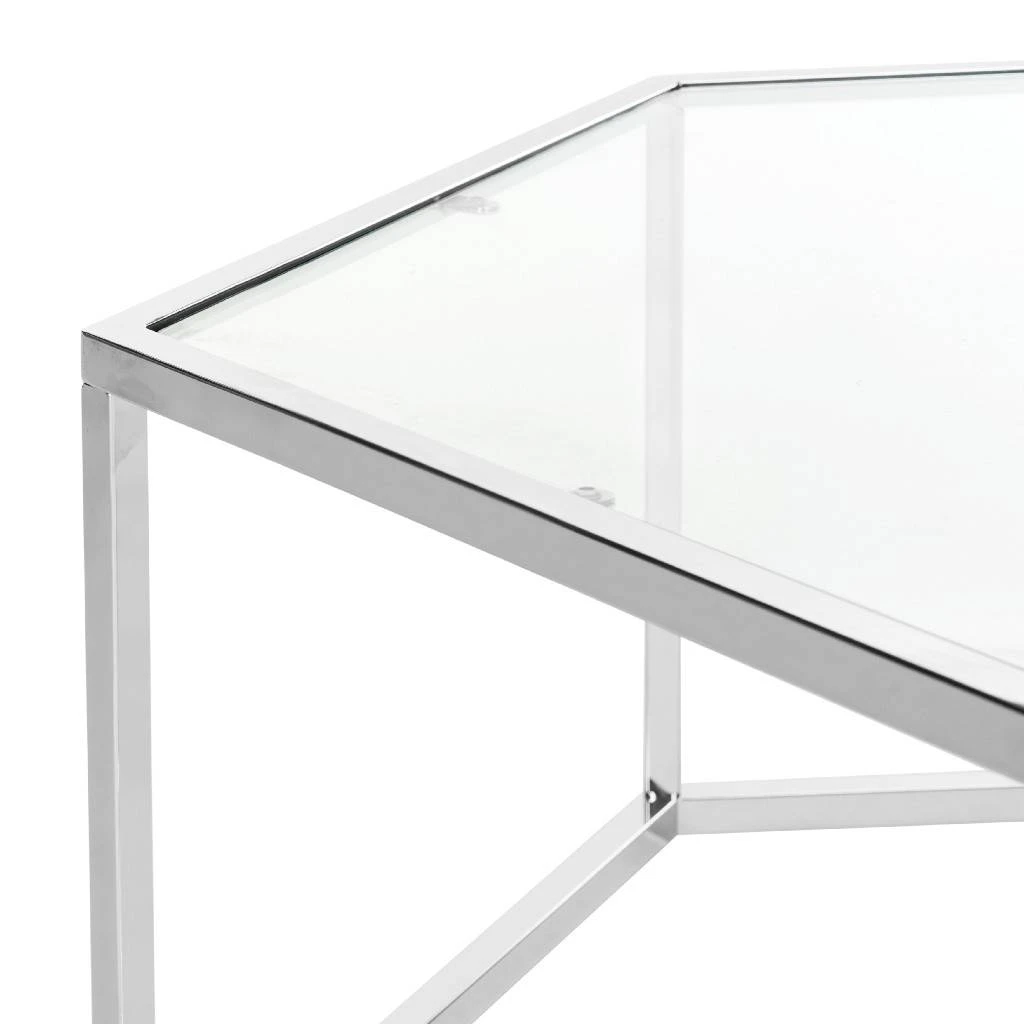 Eliana Glass Coffee Table In Chrome - Safavieh MMT6003A 5 Eliana Glass Coffee Table In Chrome - Safavieh MMT6003A - Image 3