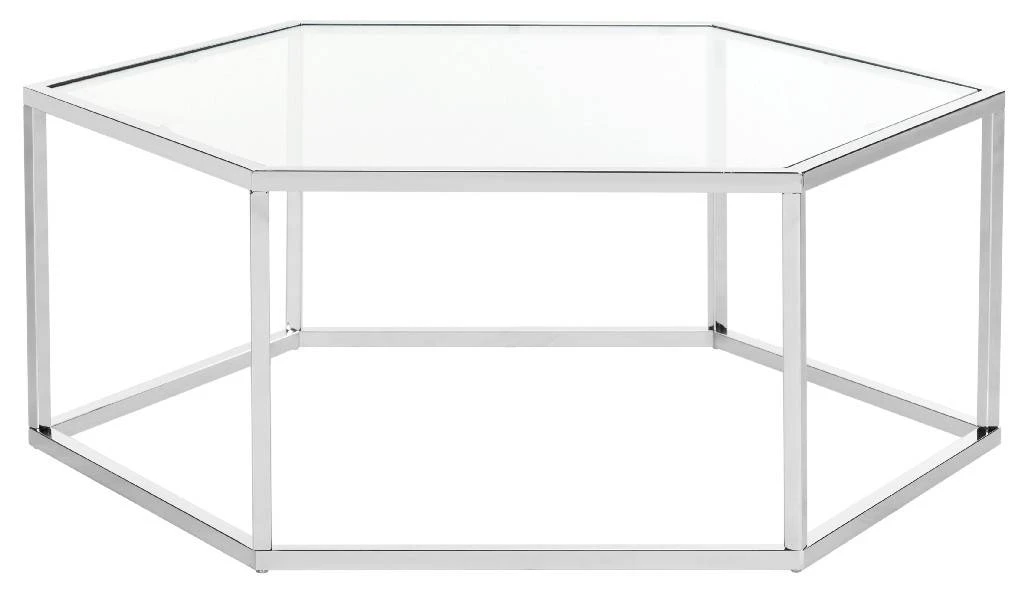 Eliana Glass Coffee Table In Chrome - Safavieh MMT6003A 6 Eliana Glass Coffee Table In Chrome - Safavieh MMT6003A - Image 4
