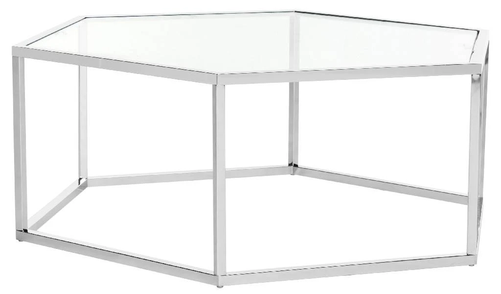 Eliana Glass Coffee Table In Chrome - Safavieh MMT6003A 8 Eliana Glass Coffee Table In Chrome - Safavieh MMT6003A - Image 6