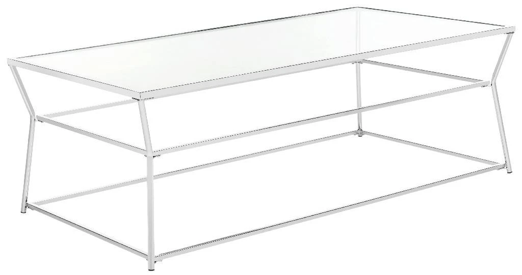Ellie Glass Coffee Table In Chrome - Safavieh MMT6004A 7 Ellie Glass Coffee Table In Chrome - Safavieh MMT6004A - Image 5