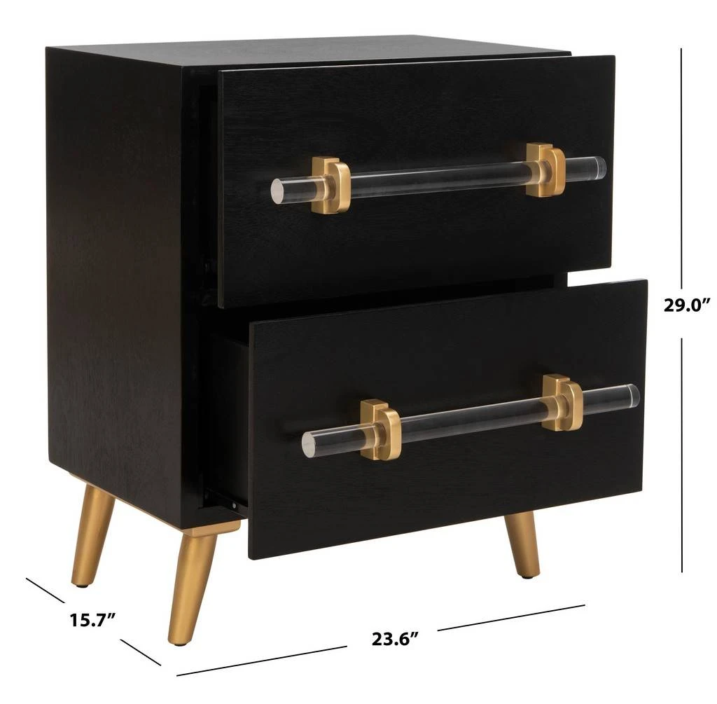 SIENNE 2 DRAWER NIGHTSTAND - Safavieh NST6600A 10 SIENNE 2 DRAWER NIGHTSTAND - Safavieh NST6600A - Image 8