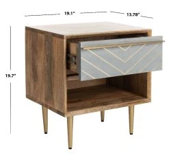 Leni Nightstand In Natural/Brass - Safavieh NST9003A 13 Leni Nightstand In Natural/Brass - Safavieh NST9003A -Safavieh Homeware 187 nst9003a dim