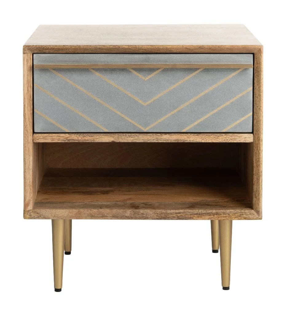 Leni Nightstand In Natural/Brass - Safavieh NST9003A 7 Leni Nightstand In Natural/Brass - Safavieh NST9003A - Image 5