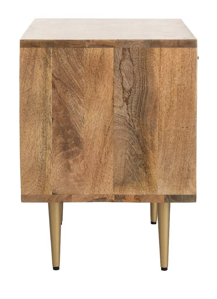 Leni Nightstand In Natural/Brass - Safavieh NST9003A 10 Leni Nightstand In Natural/Brass - Safavieh NST9003A - Image 8